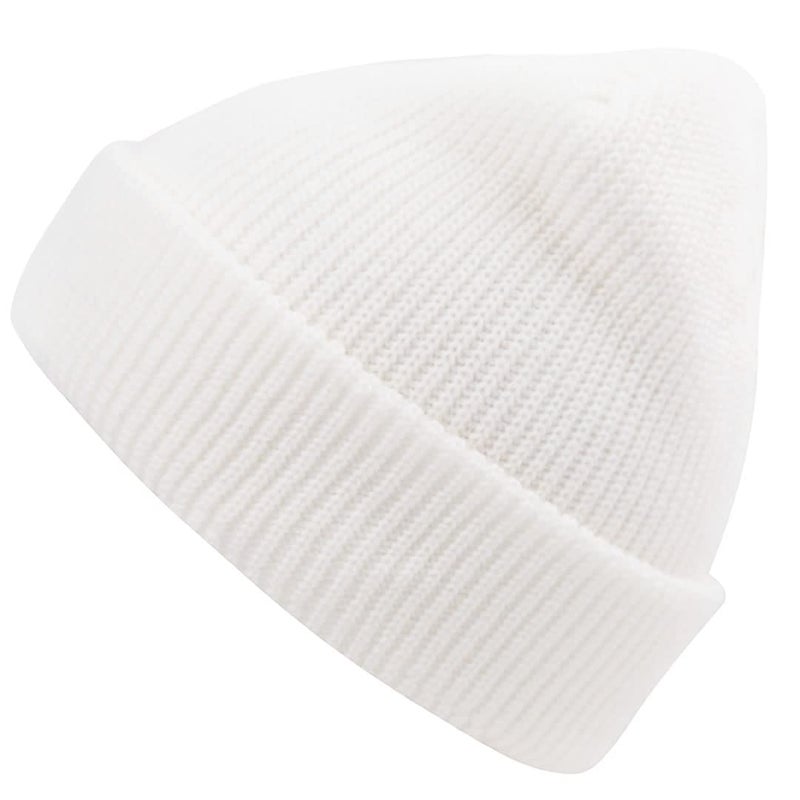 MaxNova Unisex Slouchy Beanie Warm Winter Cap Soft Stretch Knit Hat White - Image 1